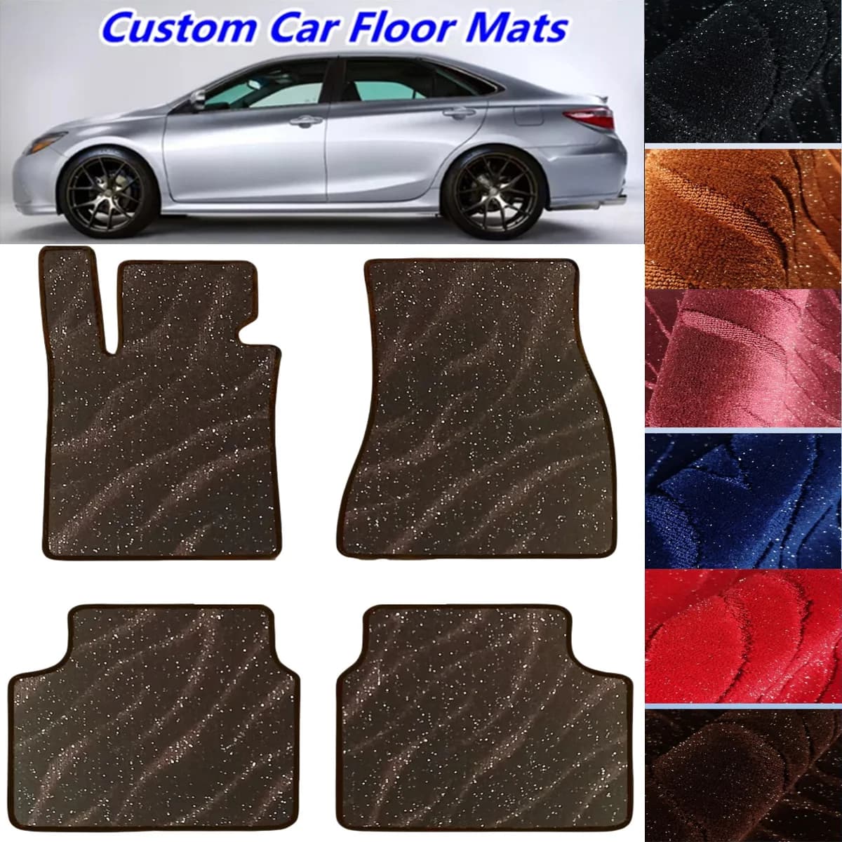 4PCS Starry Sky Blanket Custom Car Floor Mats For Toyota Camry Auto Carpets Foot Coche Accessorie Floor Liners Car Blankets