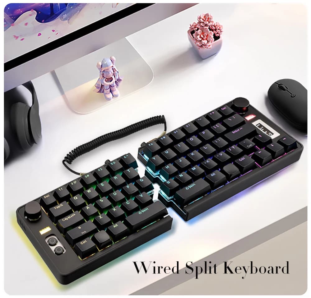 Tastiera Meccanica Ergonomica Programmabile a Una Mano con Retroilluminazione RGB per Gaming, Compatibile con Windows e MAC