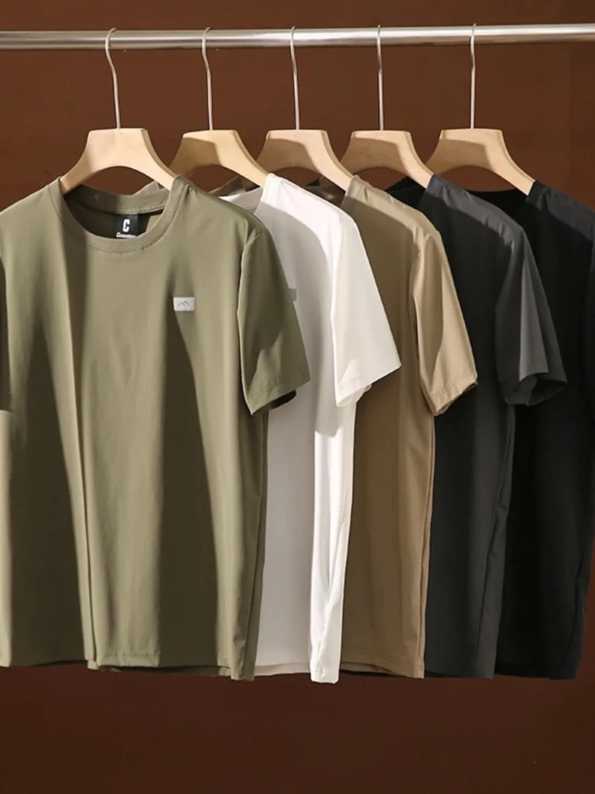 T-shirt da uomo in seta di ghiaccio ort Sve Confortevole antirughe Cool Feeling Traspirante Qui Dry Fitn Abbigliamento sportivo Casual roun...