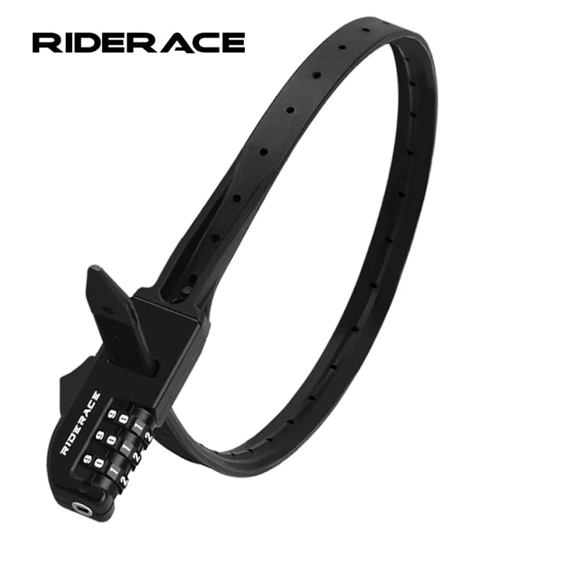 RIDERACE 3 Digit Password Multipurpose Bicycle Pad Electric Scooter Motorcycle Portable Anti-theft Padlock for Bike helmet Black