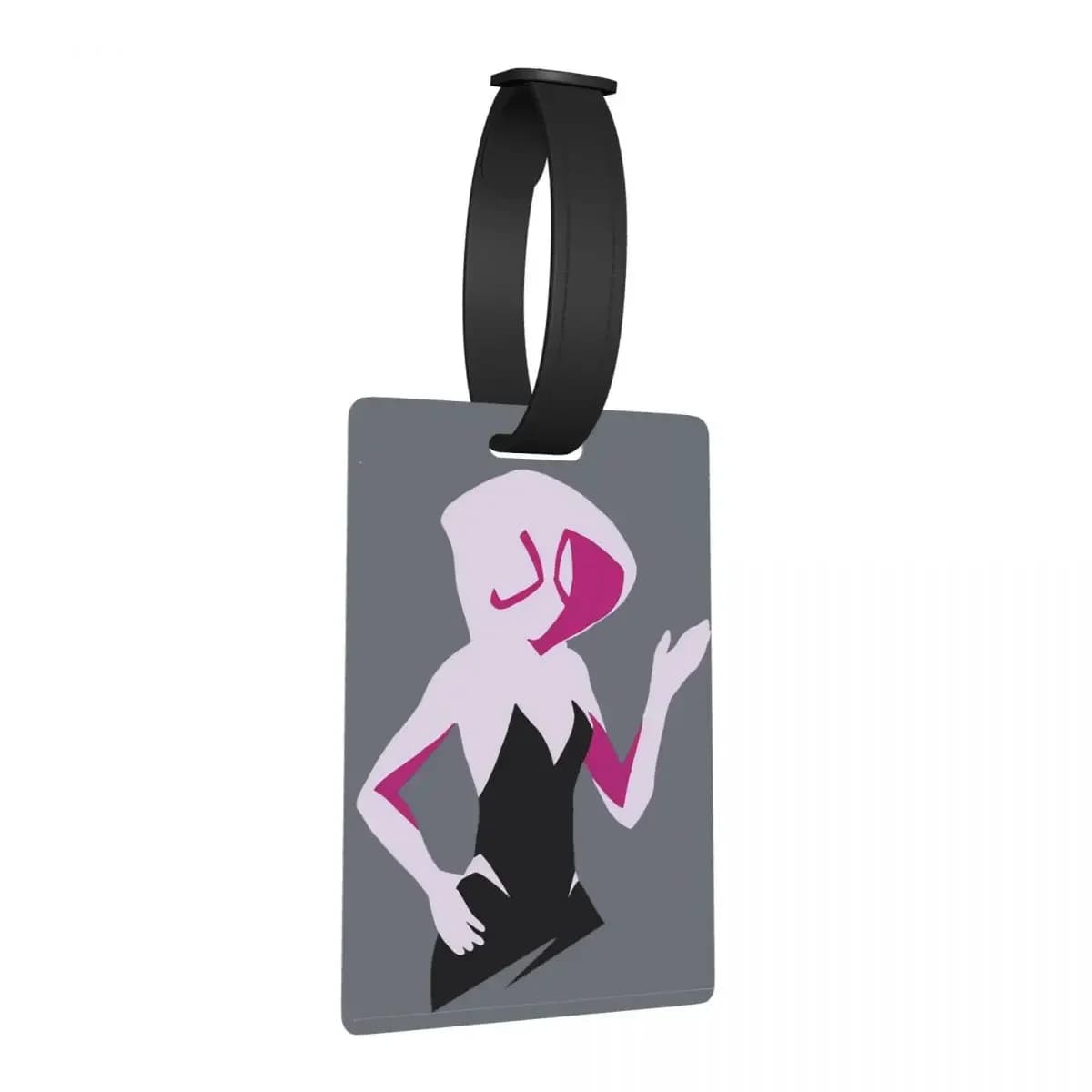 Spider Gwen Spiderverse Etichette per bagagli Accessori per valigie Viaggi Carino Bagagli Etichetta d'imbarco Porta etichette ID Nome Indirizzo