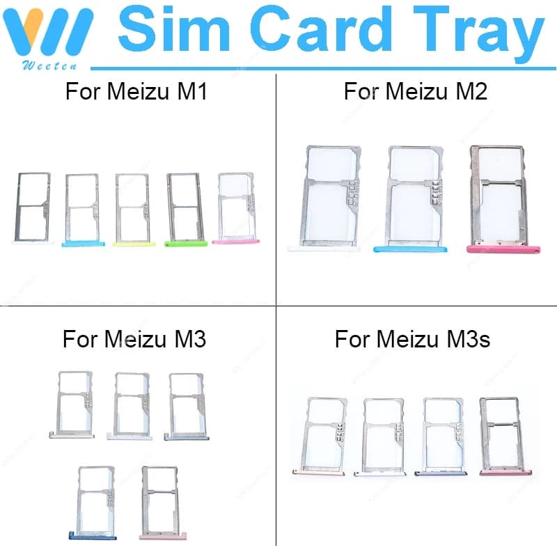 Supporto del vassoio per slot per scheda SIM per Meizu Charm Blue M1 M2 Mini M3 M3s M578CA Adattatore per scheda di memoria Sim Presa Parti di riparazione di ricambio