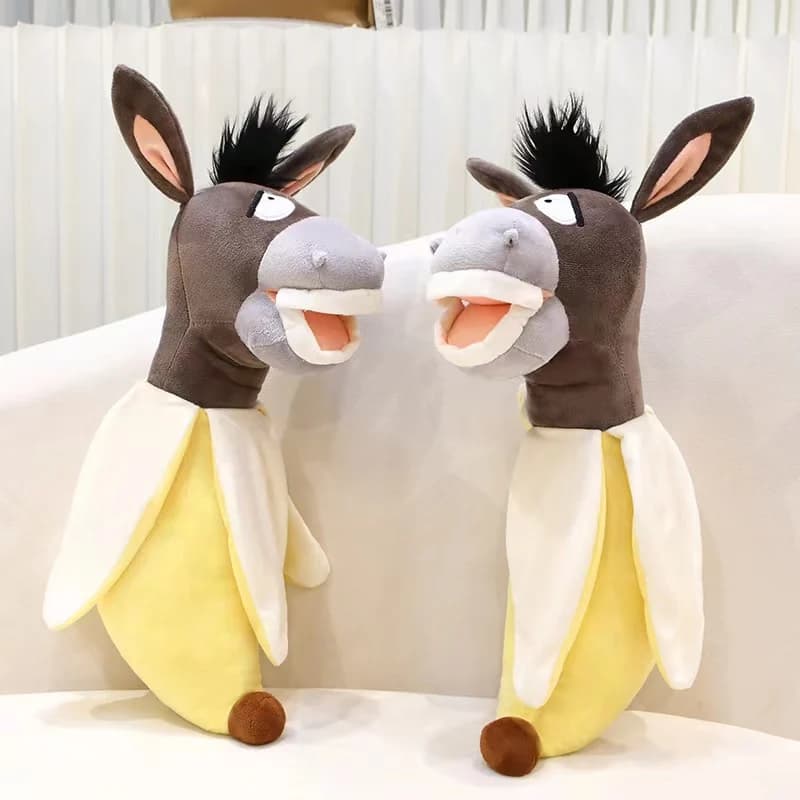 Creative Decompression Toy Banana Donkey Plush Toy Pillow Stupid Cute Soft Breathable Best Gift