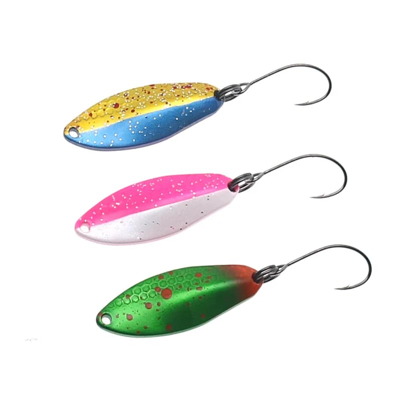 Esca Artificiale in Metallo TROUT Spoon 2g 2.3g 3.5g per la Pesca alla Trota in Torrente, Materiale Rame, Attrezzatura da Pesca in Acqua Dolce