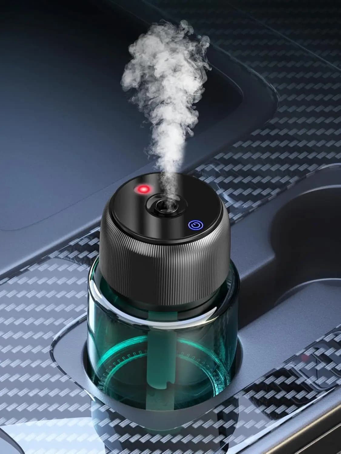 Diffusore di Profumo Intelligente per Auto, Dura 9-12 Mesi, Accensione/Spegnimento Automatico, Batteria Integrata, Luce Cielo Stellato