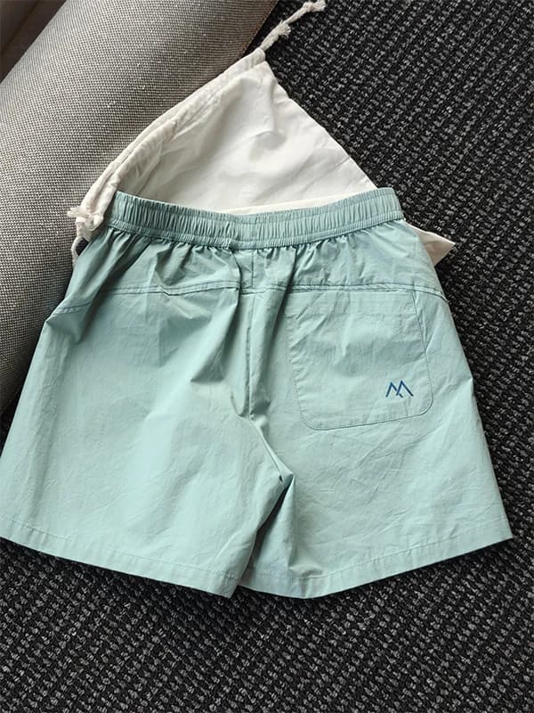 Men's Shorts Blue Water Freshwater Drying, Ice Silk Activities, Outdoor Cycling, Fresh Sensation, Five Quarter Length, Straight Leg, Casual