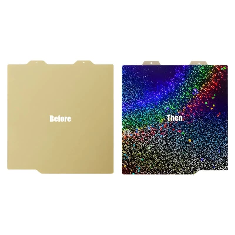 D7YC Piastra di costruzione PEI strutturata per stampanti 3D 184mm Cospargere oro scintillante Piano Resistente al calore Flessibile viso rimovibile