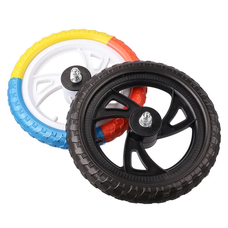 Set of 2 spare wheels for bicycles without pedals, accessories for roller skates, solid EVA foam wheel, accessories for bicycle wheel without air.