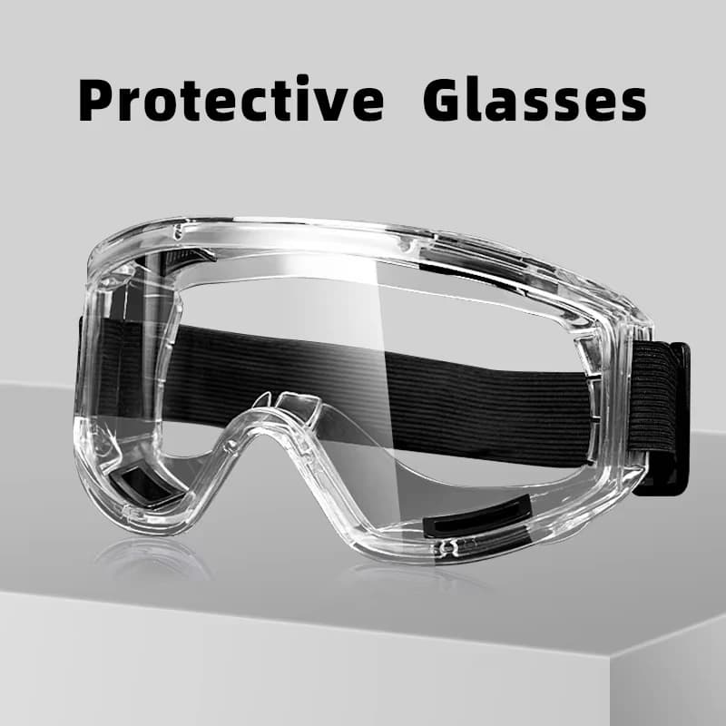 Windproof Dust Sand Splash Resistant Ski Goggles Adjustable Transparent Lens Snowboarding Outdoor Sports Protective Eyewear