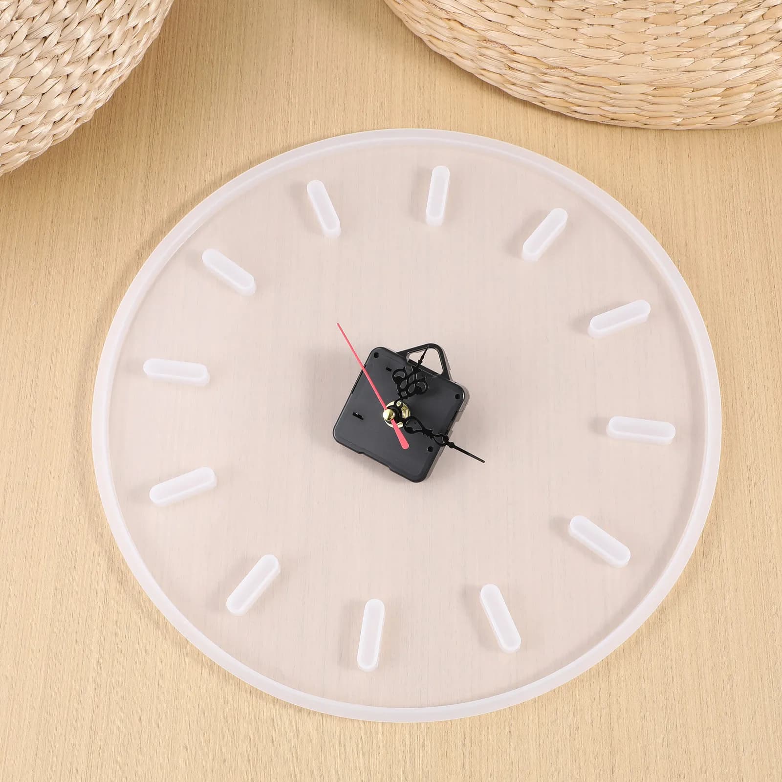 Set Premium di Stampi in Silicone per Orologi da Parete Fai-da-Te, Strumento per Modellare in Resina Epossidica, Accessorio per Decorazioni Artigianali