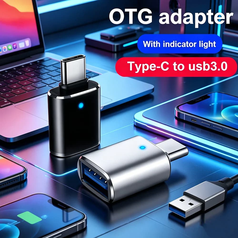 Adattatore USB 3.0 a Tipo C OTG, da USB-A a Micro USB Tipo-C Femmina