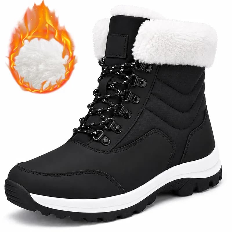 Winter Men's Snow Boots Warm Plush Anti Slip Outdoor Hiking Boots Couple Sports Shoes Boots