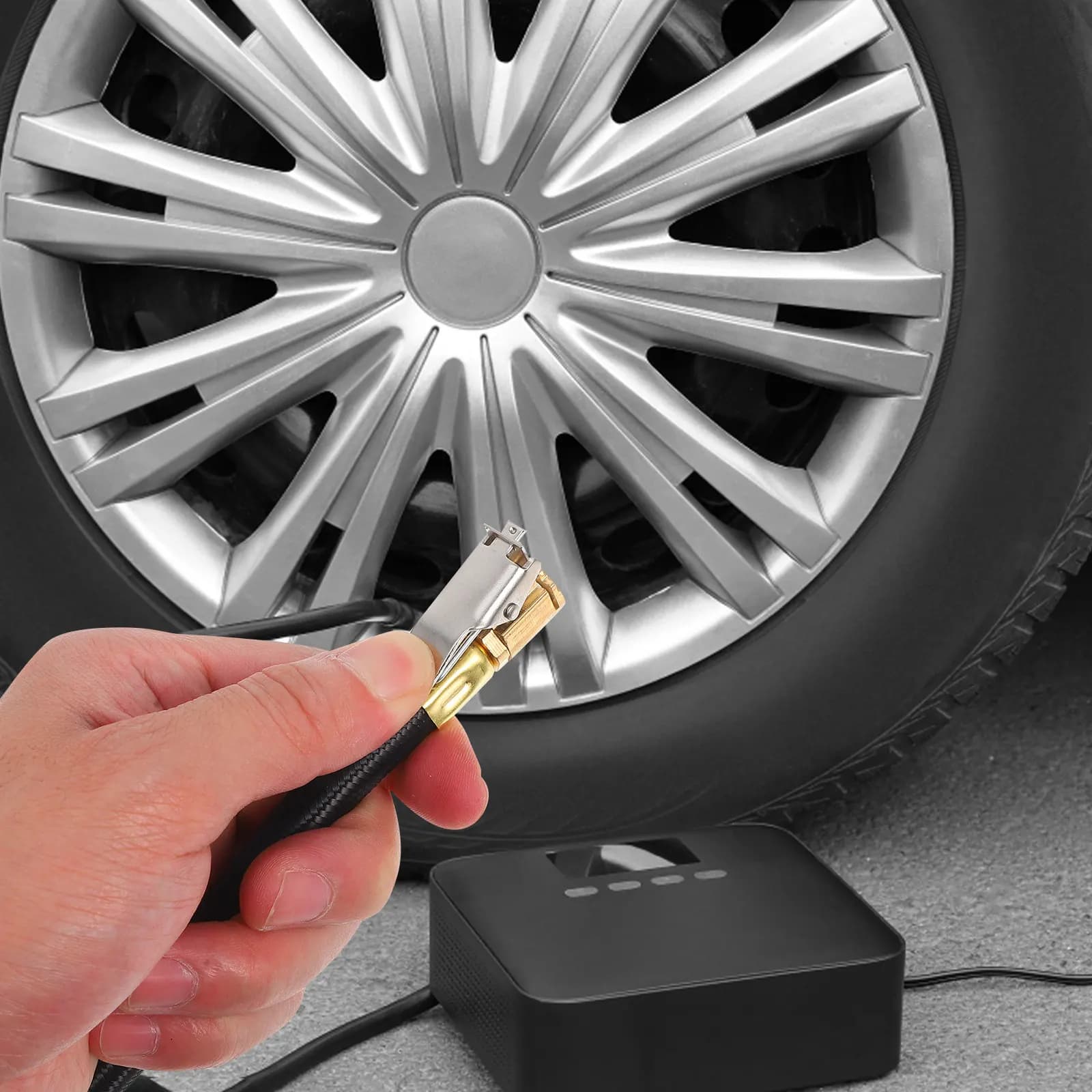 Tubo di Prolunga per Gonfiaggio Pneumatici con Adattatore a Connessione Rapida, Prolunga per Pompa ad Alta Pressione per Auto, Moto, Bicicletta, Accessori per Pompa d'Aria