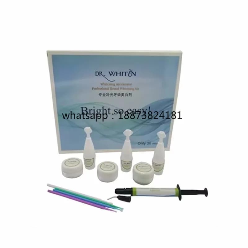 Kit sbiancante professionale per denti con gel sbiancante naturale per macchina a luce LED, spedizione rapida