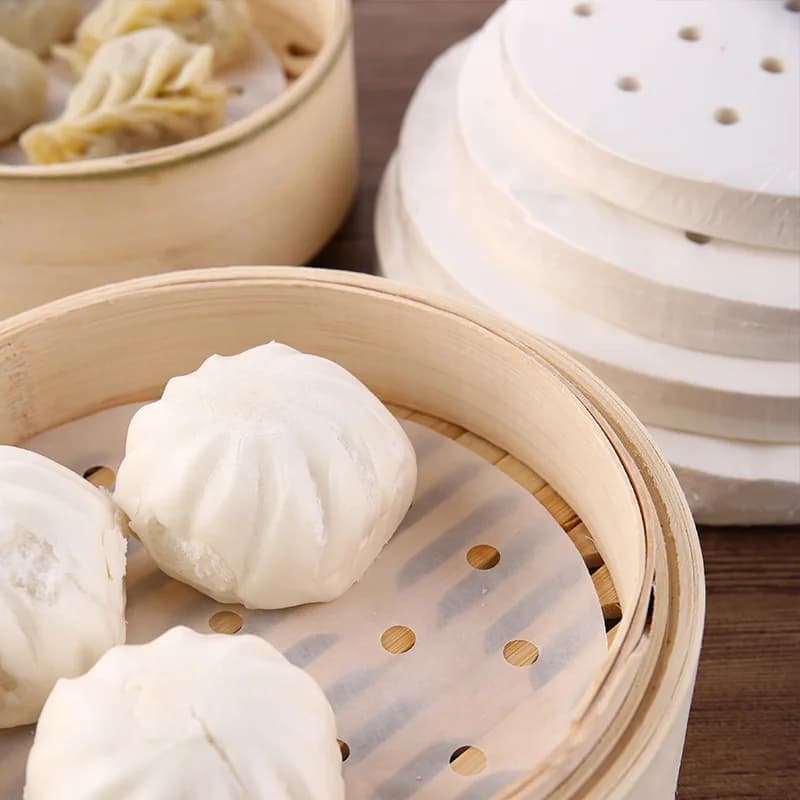 New Air Fryer Paper Special For Baking Kitchen Food Oil-proof Double-sided Silicone Oil Paper Non-Stick Steamer Pad Mat Papers