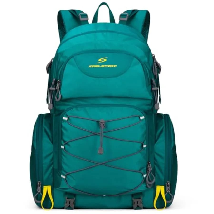 Zaino da Escursionismo, 40L Impermeabile per Campeggio, per Uomo e Donna, Zaino Leggero da Viaggio con Copertura Antipioggia