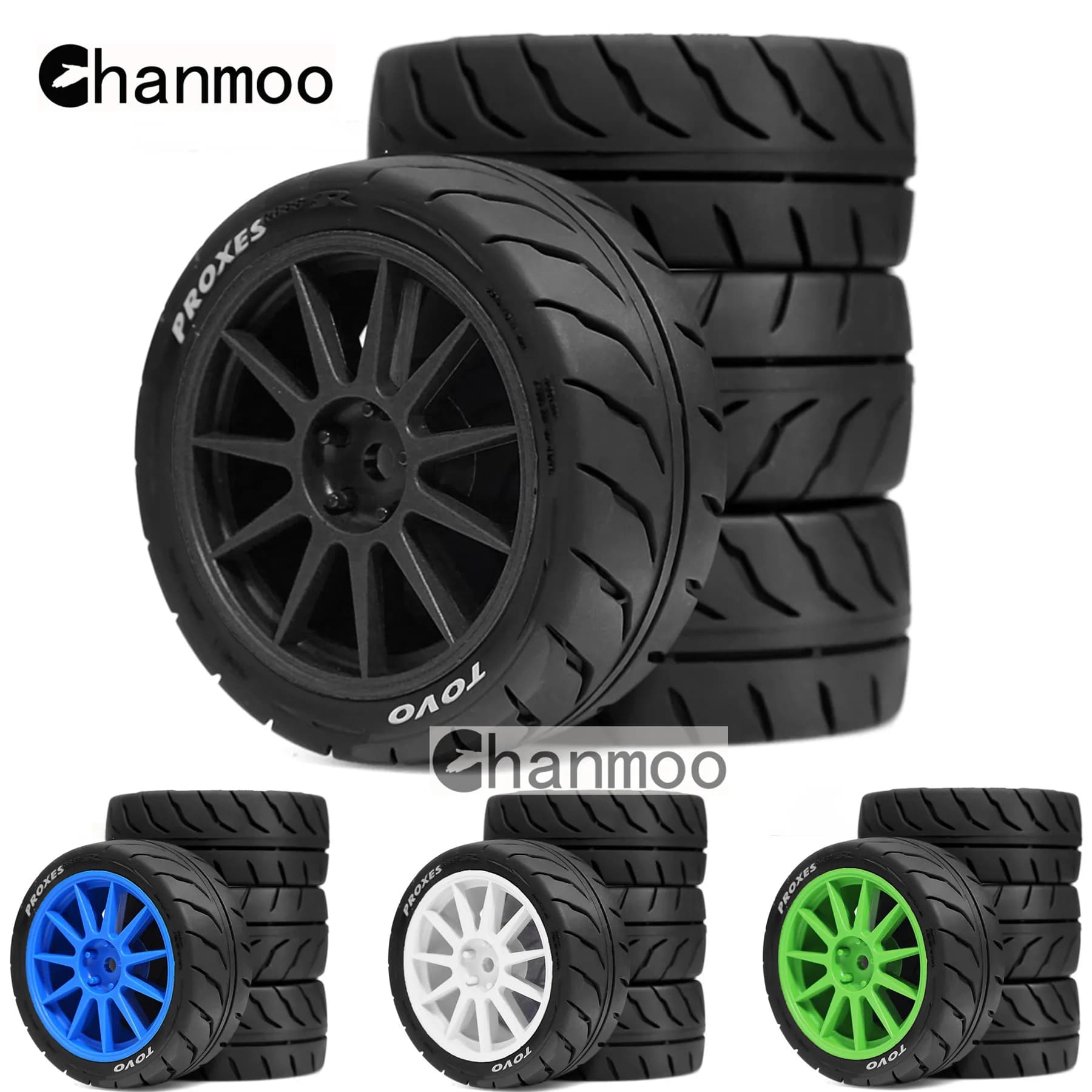 1:10 RC Auto Da Corsa Pneumatici 68mm Pneumatico 12mm Esagonale per 1/10 RC On Road Car Tamiya TT01 TT02 XV01 XV02 PTG-2 HSP HPI Kyosho Parte di Aggiornamento