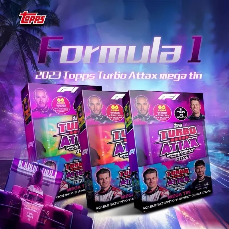 Original 2023 Topps F1 Turbo Attax Mega Tin AU Collection Card Surprise Set Hamilton Max Verstappen Autograph Card Birthday Gift