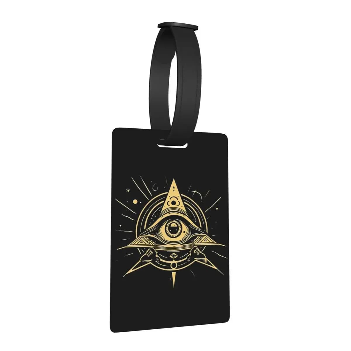 Illuminati All Seeing Eye Etichette per bagagli Accessori per valigie Viaggi Carino Bagagli Etichetta d'imbarco Porta etichette ID Nome Indirizzo