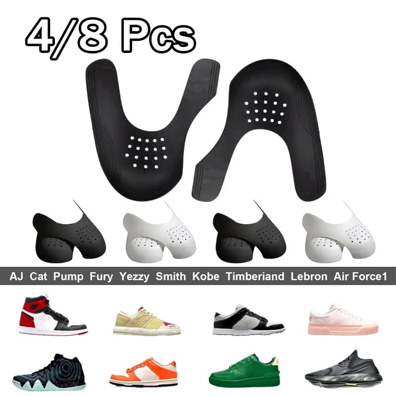 4/8Pcs Shoes Crease Protector Toe Box - Prevent Sneaker Shoes Crease Protector for Men Women Stretcher Expander Shoes Protection