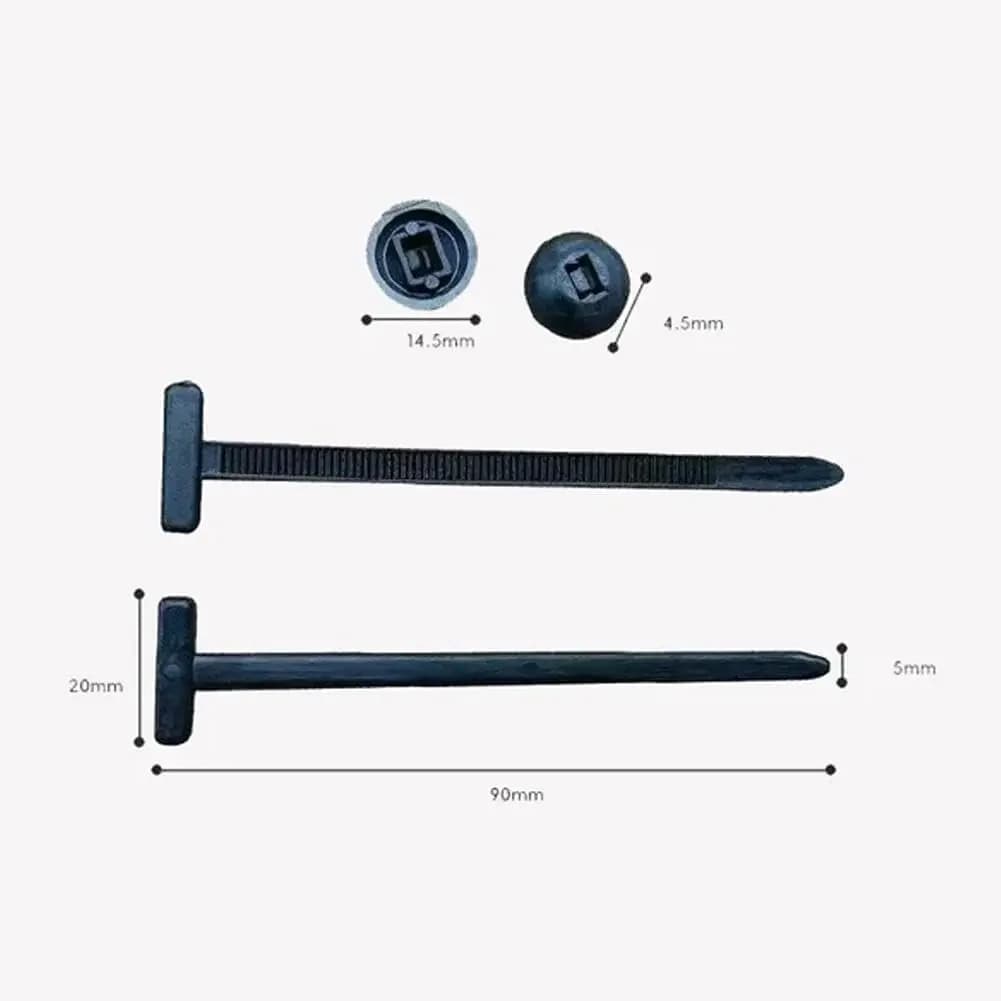 Nylon Universal Cable Tie Buckle-Heavy Duty Zip Ties Holder with Pin & Button Design Plastic Cable Ties Tool Fasteners