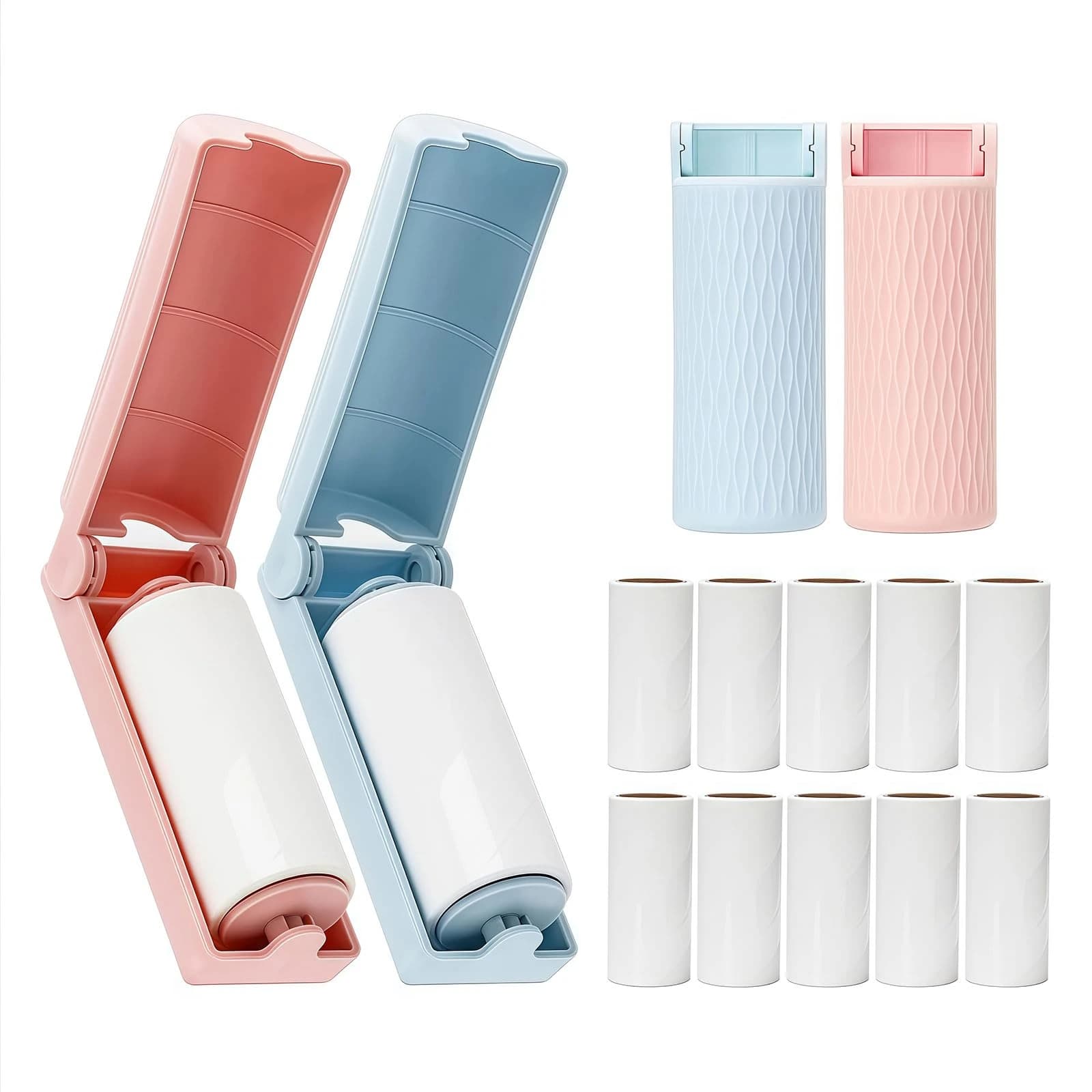 Foldable Mini Lint Roller, 180° Portable with Dust-Proof Cover, Strong Adhesive, Essential for Home, Travel, and Clothes Removal