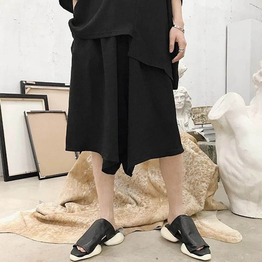 XS-5XL Summer New Men's Wide-Leg Shorts American Retro Fashion Trendy Street Loose Casual Breathable Simple Men's Bottoms