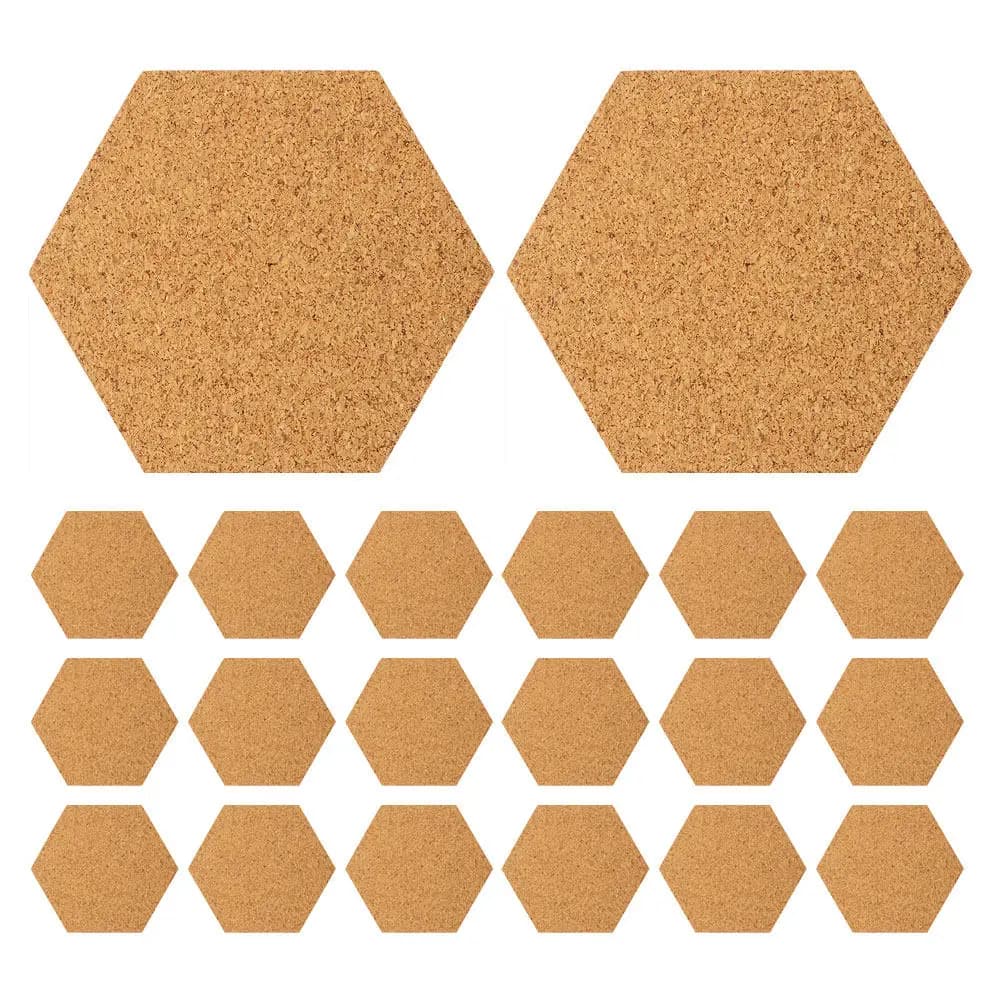 120Pcs 2Mm Thick Self-Adhesive Cork Sheets Hexagon Mini Bulletin Board Tiles for Crafting Kitchen Trivets Plant Pot Coasters