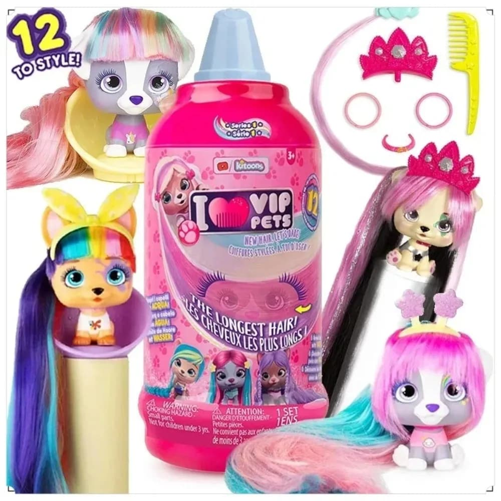 I Love VIP Pets Series Blind Box: Giocattoli Sorpresa per Acconciature e Intrecciature, Regalo di Compleanno Carino ed Esclusivo