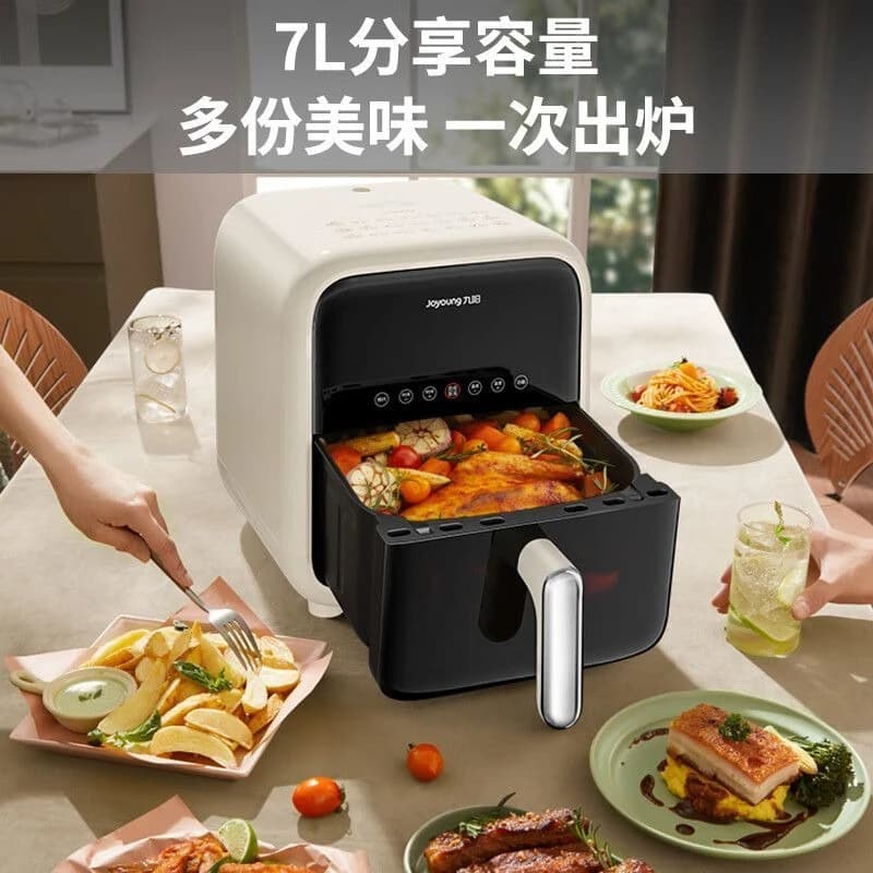 Smart 7L Air Fryer for Home: Flip-Free, Large Capacity, Multi-Functional Cooking Oven
