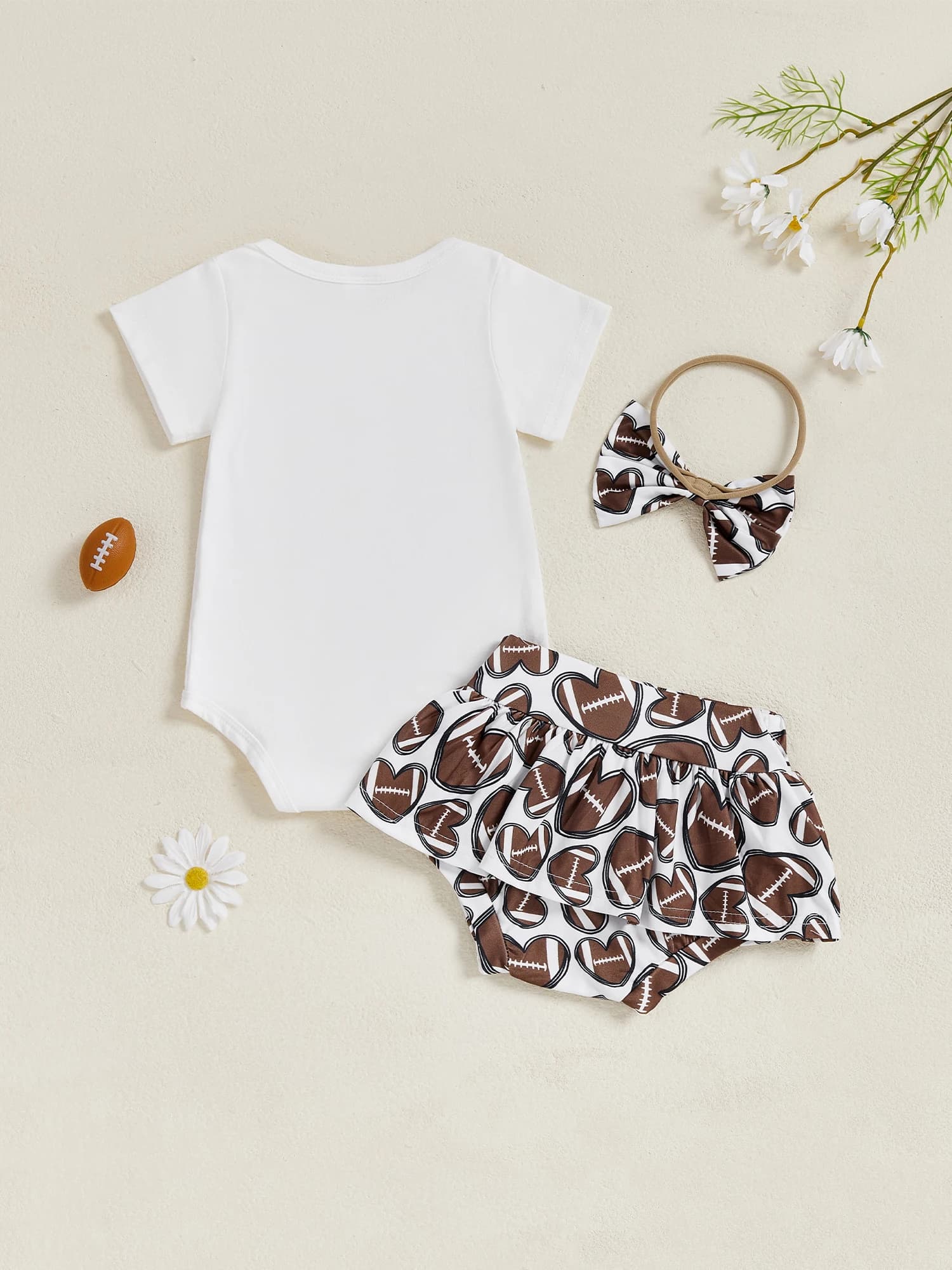 Blonde dress with floral print for baby girl with matching strap and sandals - Summer complete set for newborns