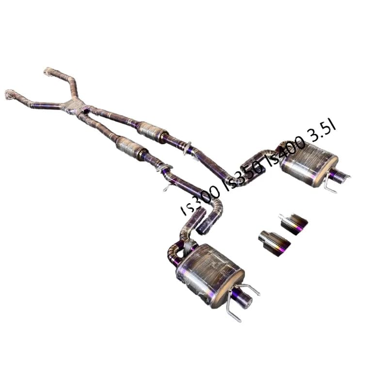 Titanium Custom Discharge System for Is250 Is300 Is350 Ls400 3.5l, Silencer with Valve and Terminals