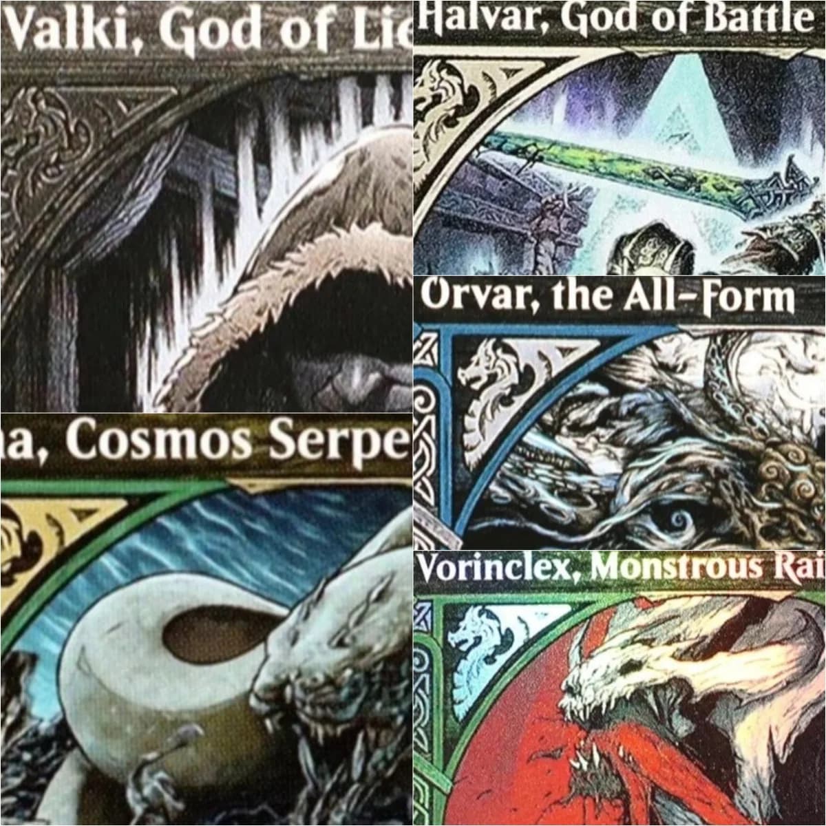 Esika, Dio dell'Albero / Halvar, Dio della Battaglia - Carte Proxy TCG di Qualità per Giochi di Carte Collezionabili e da Tavolo