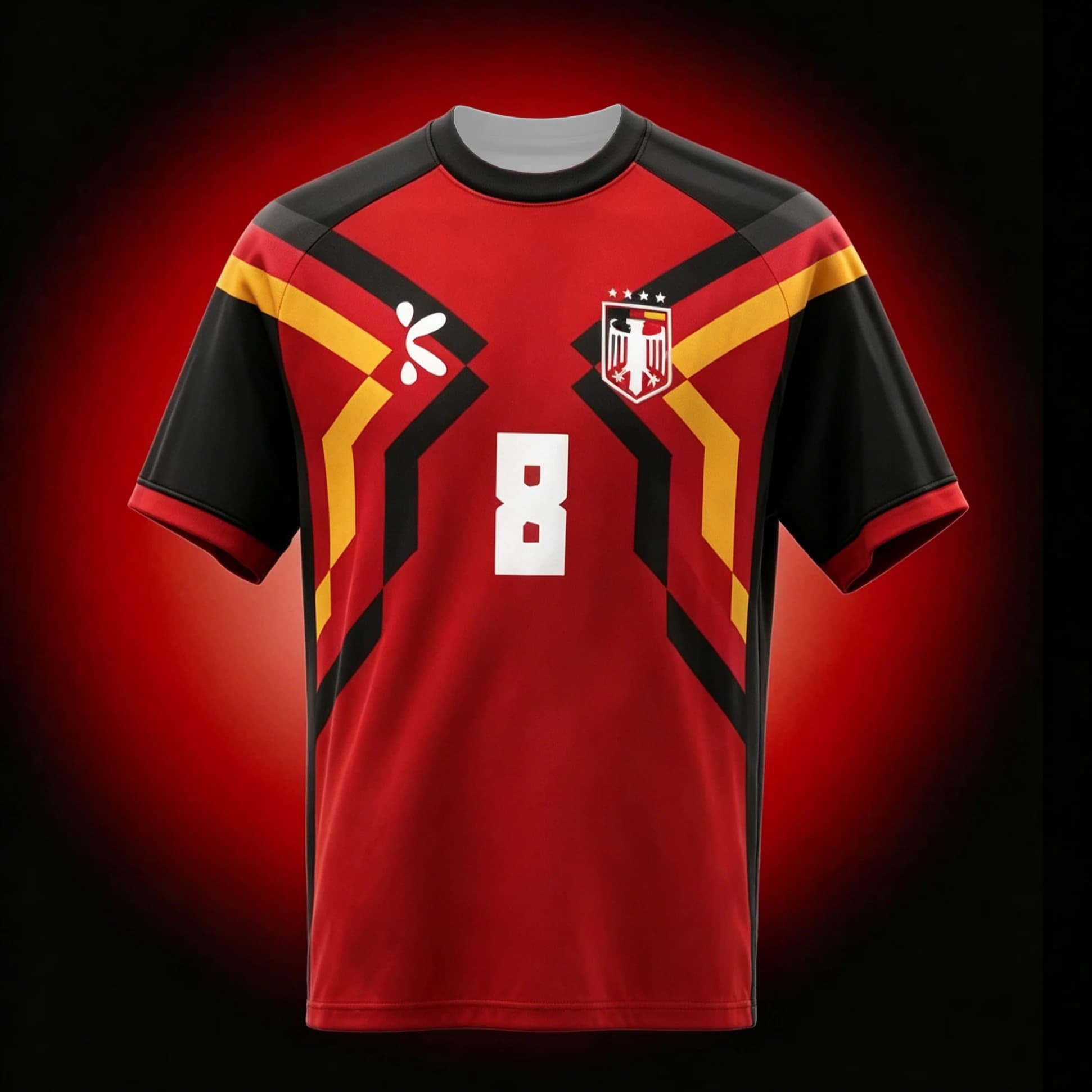 New Concept Football Jersey No. 8 for Germany Fans Adults Kids 3D Printed T-Shirt Family Summer Breathable Casual Sportswear Top