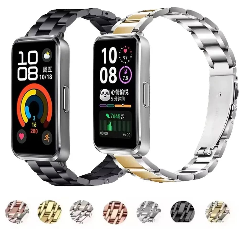 Cinturino in metallo per Huawei Band 10 9 8 Smartwatch Comodo cinturino traspirante per Huawei Band 8 9 10 Accessori Bracciale Cintura