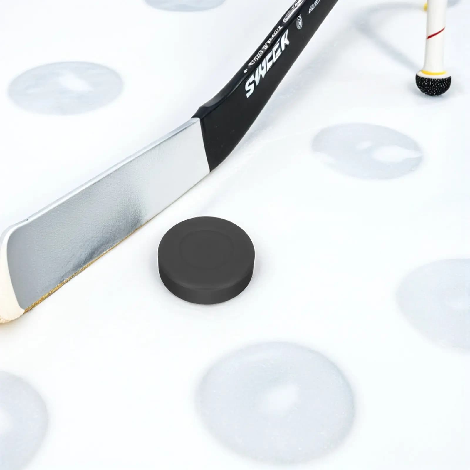 6 Pezzi di Dischi da Hockey su Ghiaccio per Allenamento, Superficie Opaca, Basso Rimbalzo, in Gomma, per Esercizi di Pattinaggio Indoor e Outdoor, Accessori Hockey