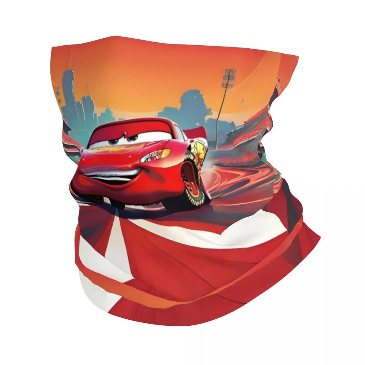 Illuminazione personalizzata del fumetto McQueen Bandana Ghetta per il collo per sci da campeggio Uomo Donna Sciarpa avvolgente Auto carine Passamontagna Scaldino