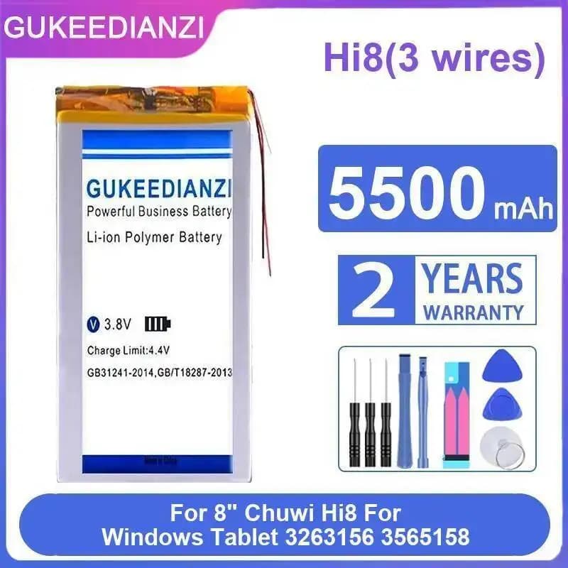 5500Mah Reliable Power For Chuwi HI 8 Windows 3263156 3565158 Tablet Hi8 3 Wires High-Efficiency Battery