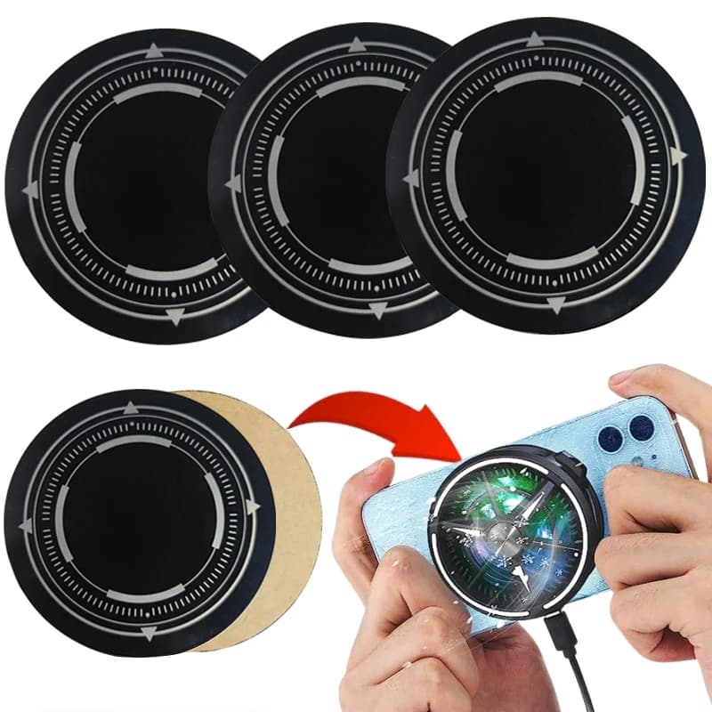 1/3 Pezzi Nuovo Anello in Metallo da 6/9cm per Supporto Magnetico Magsafe per Auto, Adesivo in Lamiera di Ferro per Radiatore per iPad/Tablet PC