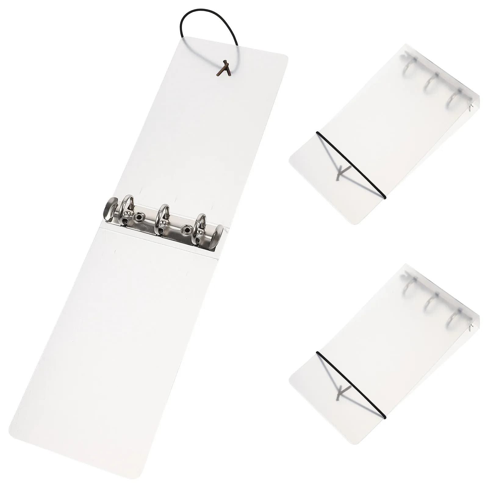 Set di 3 Raccoglitori Trasparenti per Fogli Staccabili, Diario, Agenda da Viaggio, Planner, Organizer per Studio e Appunti con Fogli Sostituibili