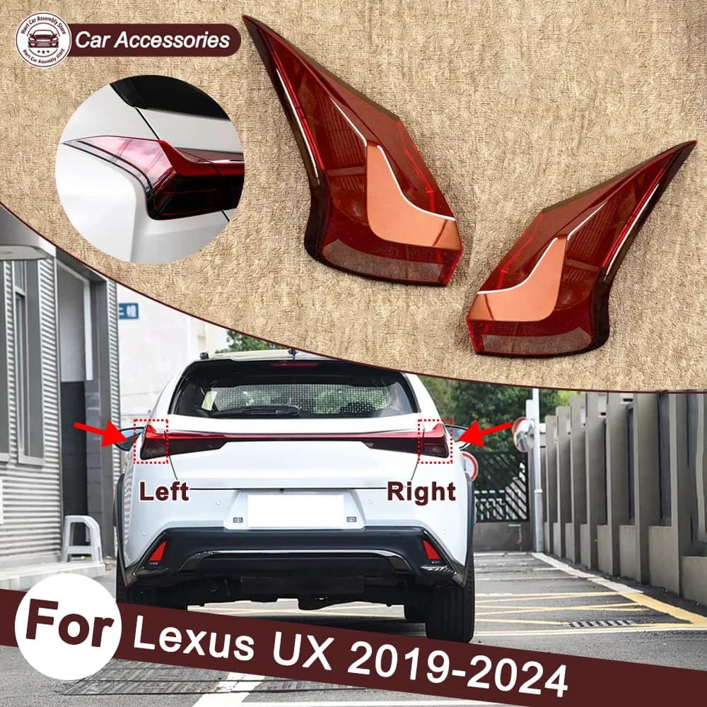 Taillight Cover Car Rear Taillight Shell Brake Lights Shell Replace Auto Rear Shell Cover Mask Lampshade 2019-2024 For Lexus UX