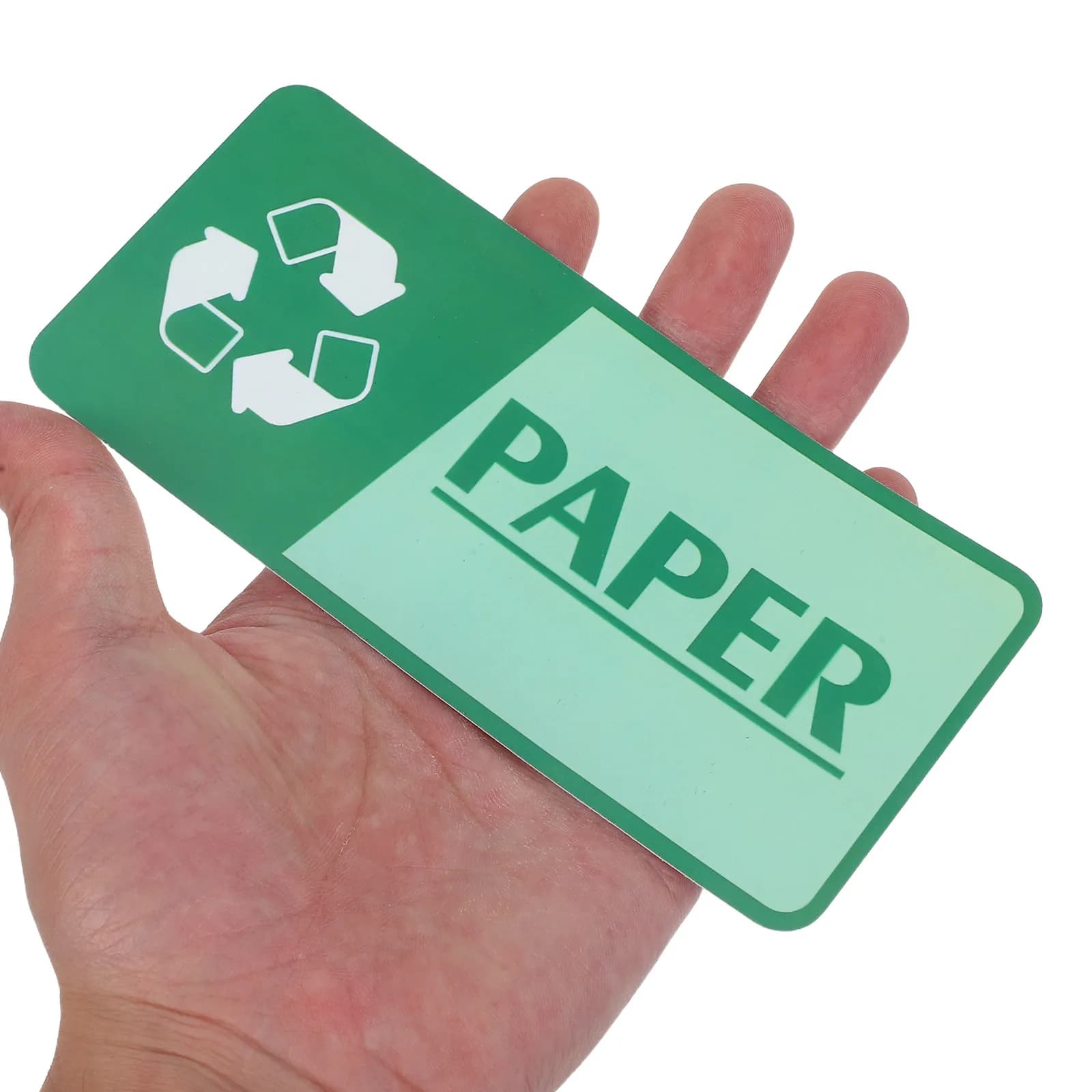 Set di 8 Fogli di Adesivi per Riciclaggio, Etichette Autoadesive Resistenti allo Sbiadimento per Contenitori dei Rifiuti, Vetro, Plastica e Carta