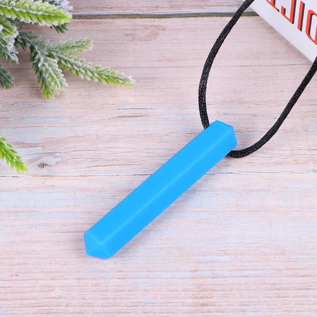1 pz. Corda da masticare blu da 80 cm per la dentizione dei neonati e dei bambini, collana massaggiagengive per il sollievo dei molari