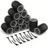 12pcs Hair Roller Set with Clips Self-Gripping Curlers for Long/Medium/Short Hair And Bangs Curling Iron Roller Hairstyling Tool