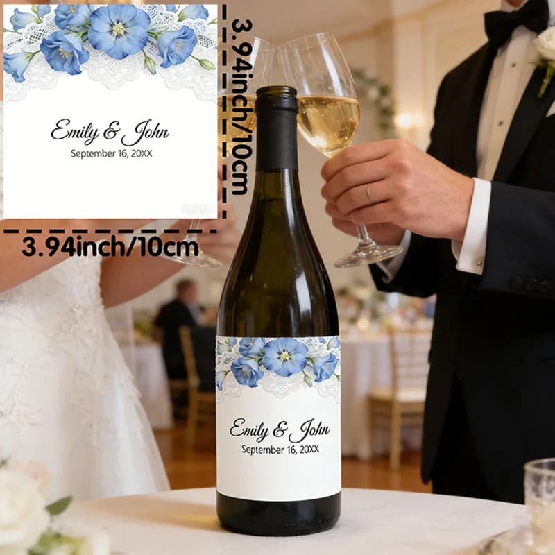 Personalized Wedding Water Bottle Label Wedding Water Bottle Label Modern Wedding Bottle label 24Pcs Customizable Text Name