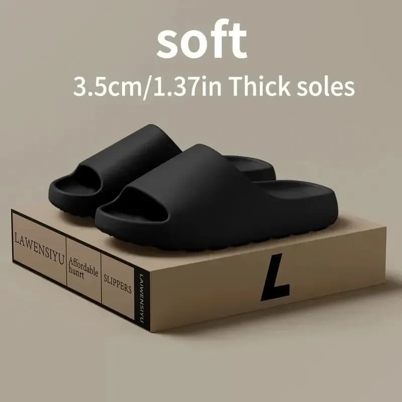 Pantofole con suola morbida e spessa in cocco EVA Pantofole da donna alla moda estiva Sandali da doccia per la casa Scarpe da spiaggia da uomo Scivoli