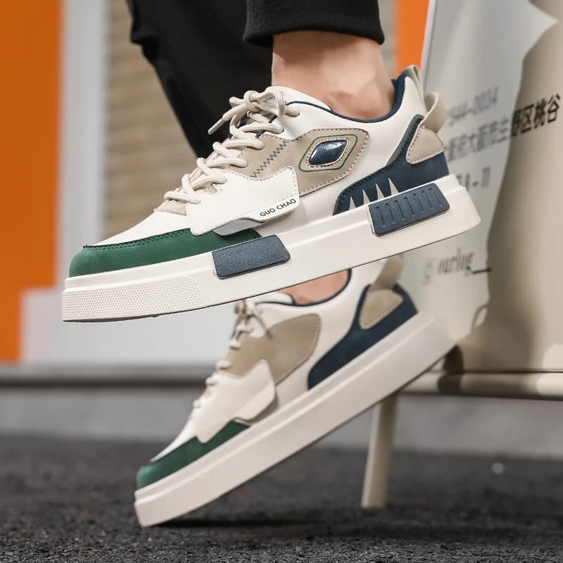 Nuove Scarpe Sportive Primaverili da Uomo alla Moda, Taglie Grandi, Comode Scarpe Casual a Taglio Basso con Suola Spessa per Aumentare l'Altezza