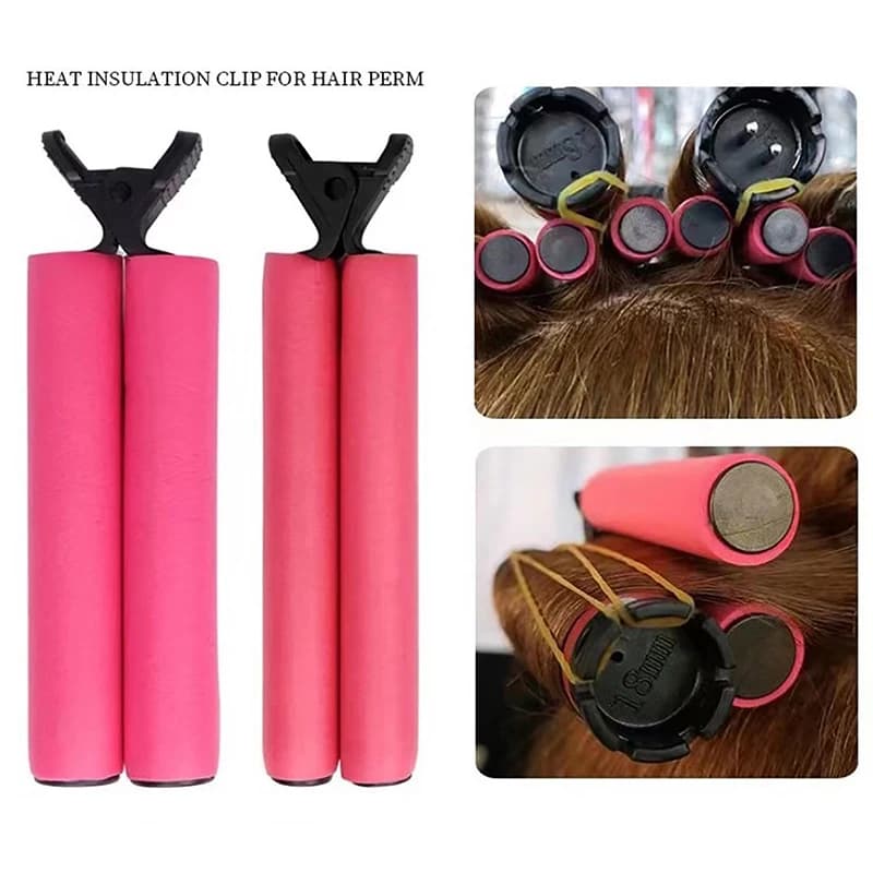 Clip per isolamento termico permanente da 12 pezzi Clip per isolamento termico antiscottatura professionale rulli per capelli per salone di bellezza strumento per lo Styling dei capelli permanente