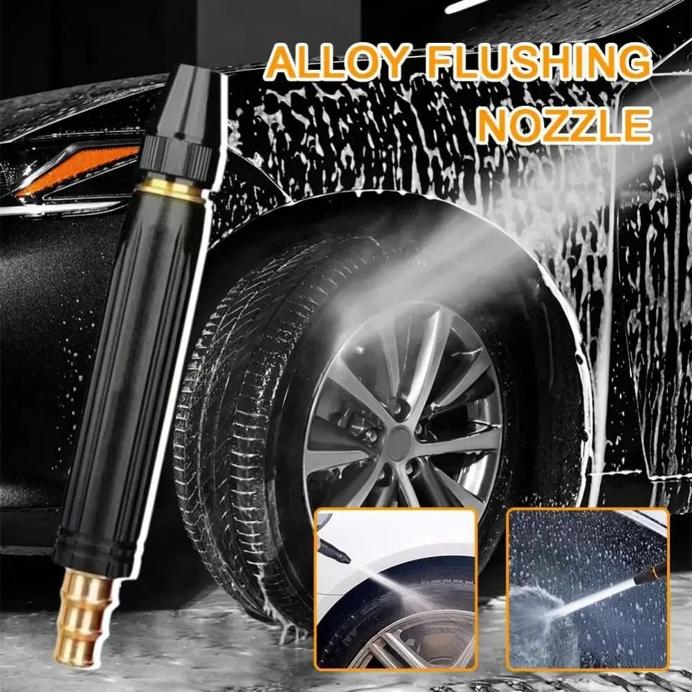 Portable Car Wash Nozzle Adjustable High Pressure Direct Spray Nozzle Lightweight Direct Spray Garden Watering Hose