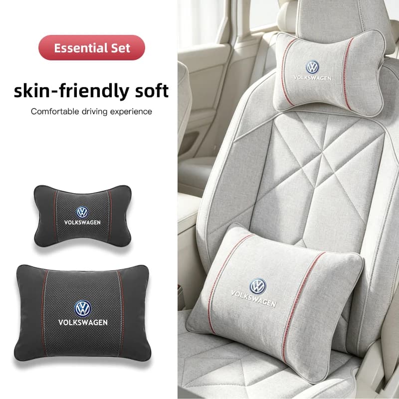 Cup Holders Car Keychain Car Seat Headrest Lumbar Support Auto Neck Pillow For Volkswagen Golf Tiguan Passat Polo Touareg Magota